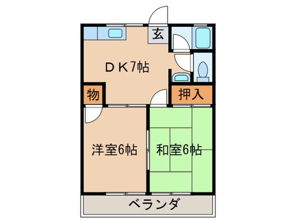 エクセランドタケノＢの物件間取画像